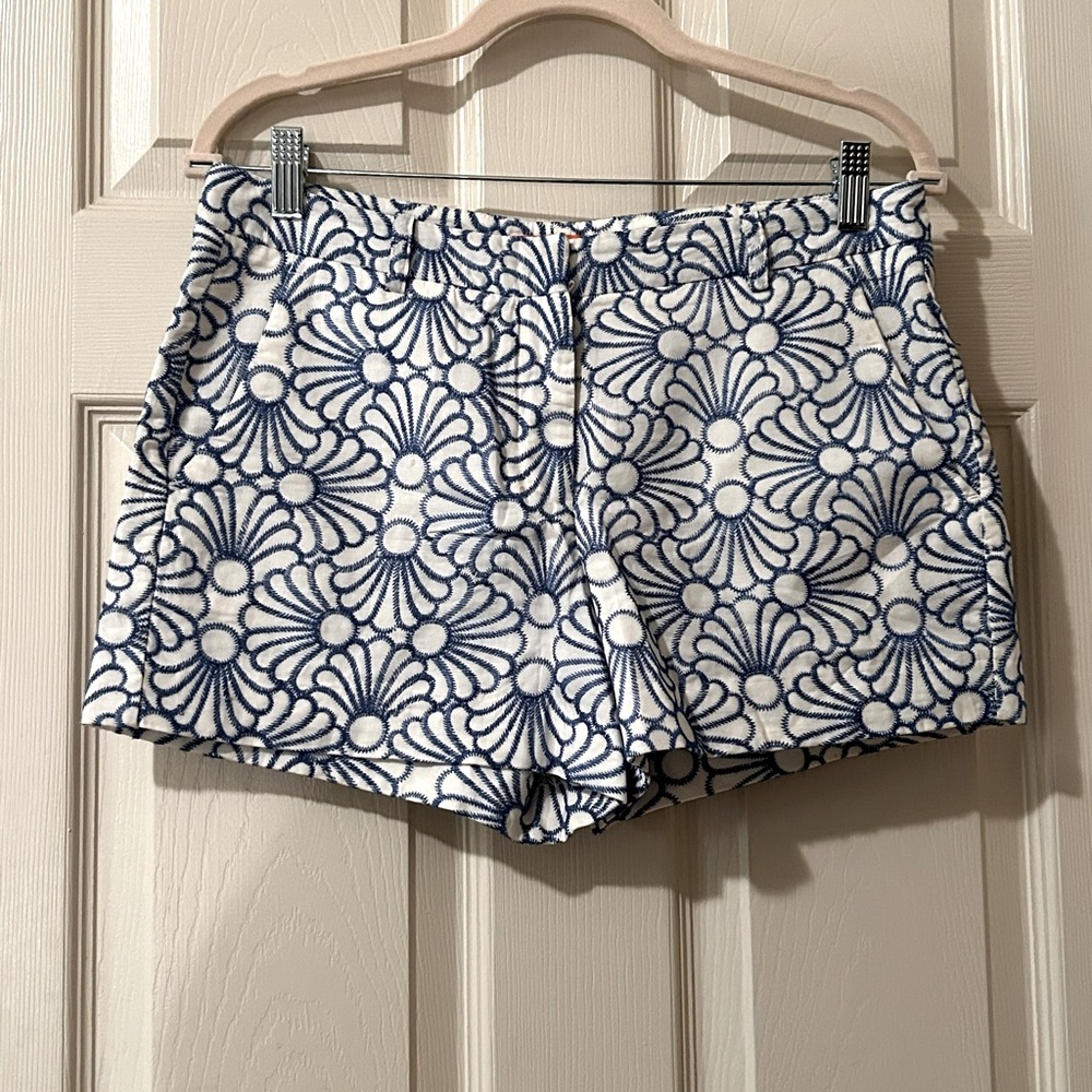 Joe Fresh Blue and White Patterned Women Shorts